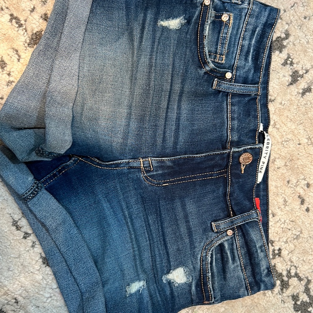 Short shorts dark blue with rips